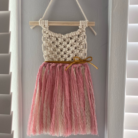 Macrame dress wall hanging